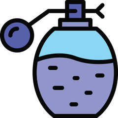 Spray bottle deodorant icon. Outline Spray bottle deodorant vector icon for web design isolated on white background color flat
