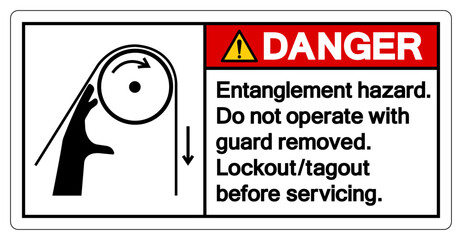 Danger Entanglement Hazard Symbol Sign, Vector Illustration, Isolate On White Background Label .EPS10