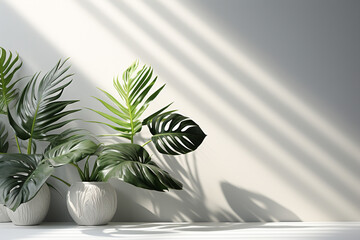 Green leaves background. plant background. Generative AI.