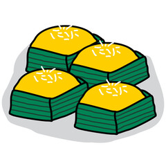 Kanom tan cartoon in icon style