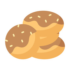 Delicious chocolate cookies in modern design style, easy to use and download