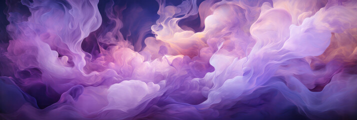 Fototapeta premium Banner. Watercolor abstract purple background. AI generative.