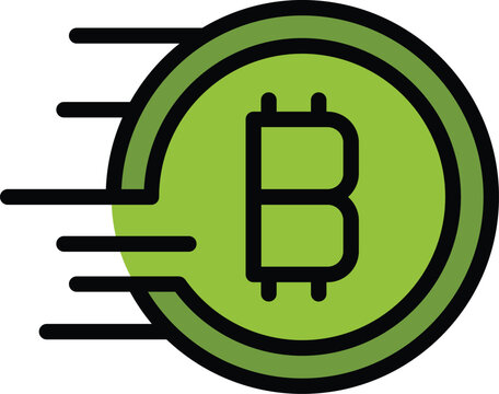 recommend clip art: Bitcoin icon outline vector. Crypto btc. Coin mining currency color flat