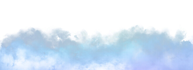 Floating white fog effect transparent background