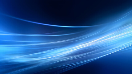 Obraz premium Dark abstract background with glowing wave. Shiny moving lines design element. Modern purple blue gradient flowing wave lines. Blue Color, Generative AI