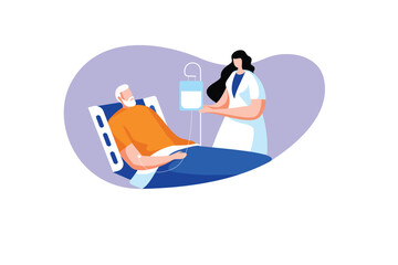 Intensive therapy room with bed, window and medical equipment.