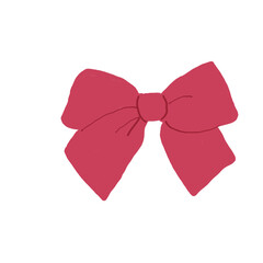 red bow isolated on white