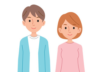 smiling man and woman