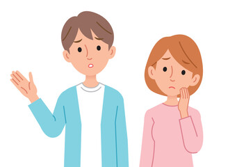 worried men and women