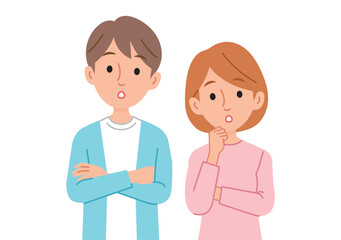 worried men and women