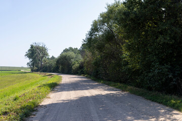 Rural road for cars and transport