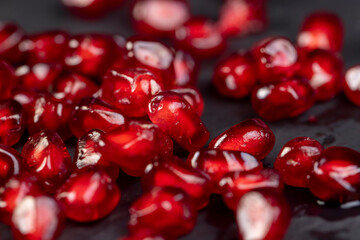 ripe pomegranates for eating and cooking various dishes