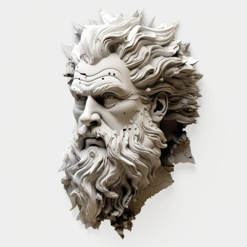 3d majestic stome on white background AI Generative