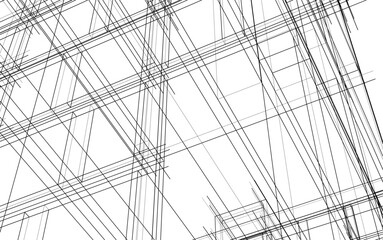 abstract architecture 3d rendering