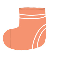 hand drawn illustration of a sock
