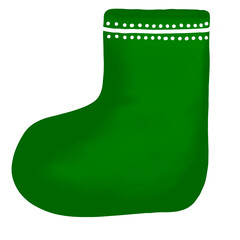 green christmas sock