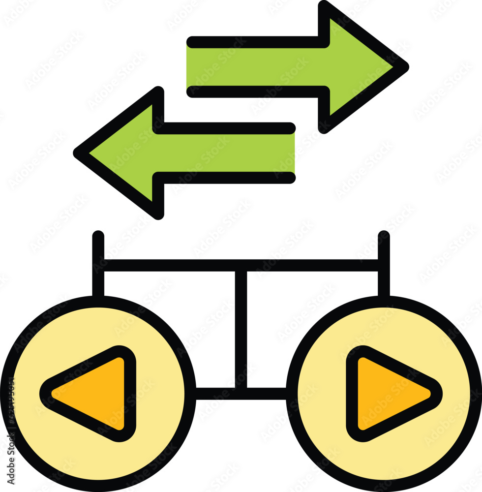 Poster agile data icon outline vector. vuca ambiguity. volatility variety color flat