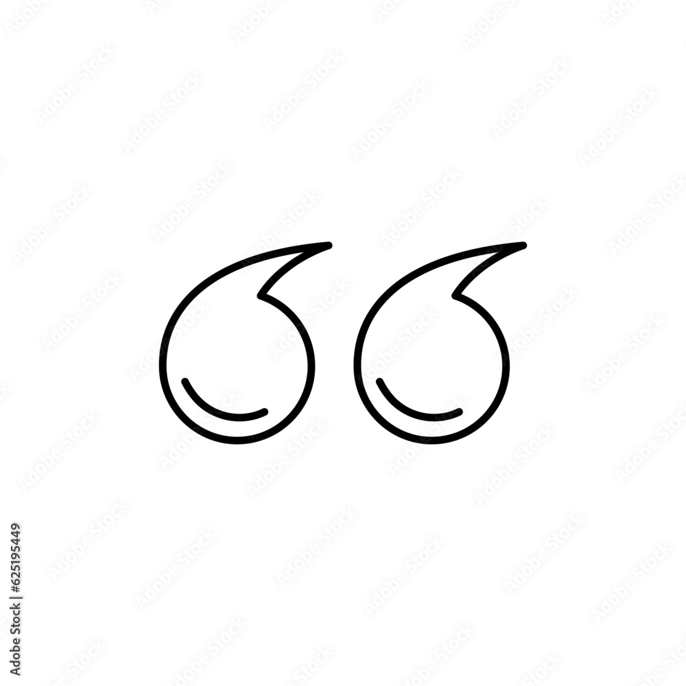 Poster quote icon vector for web and mobile app. quotation mark sign and symbol