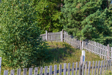 Wooden fence for security