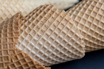 Waffle cones for ice cream
