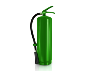 green fire extinguisher isolated PNG transparent