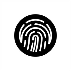 Fingerprint icon. Digital security authentication concept. vector illustration on white background