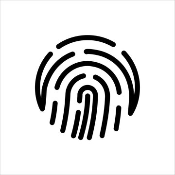 Fingerprint icon. Digital security authentication concept. vector illustration on white background