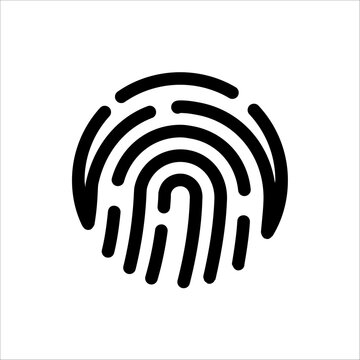 Fingerprint icon. Digital security authentication concept. vector illustration on white background