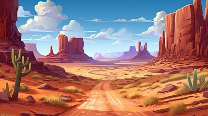 Abstract background American wild west. Illustration that brings the history of the American Wild West to life with vibrant wild visual. Generative AI.