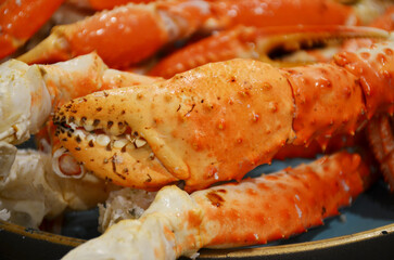 Alaskan crab legs. Alaska King Crab.