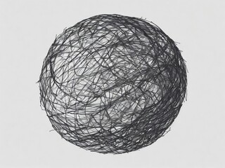 abstract sphere made of wire