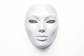 mask isolated on white - obrazy, fototapety, plakaty