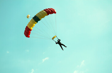 skydiver in the sky