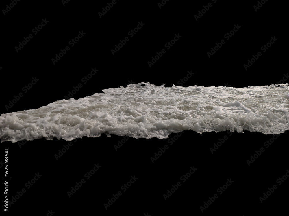 Poster water splash. sea wave with foam isolated on a black background