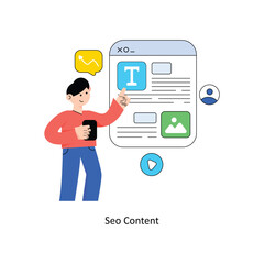 SEO Content Flat Style Design Vector illustration. Stock illustration