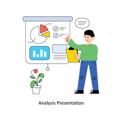 Analysis Presentation Flat Style Design Vector illustration. Stock illustration