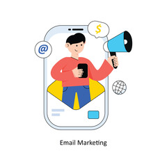 Email Marketing Flat Style Design Vector illustration. Stock illustration