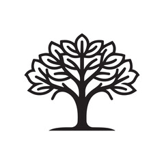 Nature tree vector illustration logo design