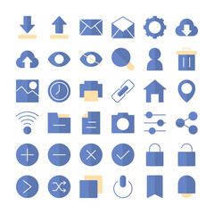 User Interface Icons Flat Style for Any Purpose