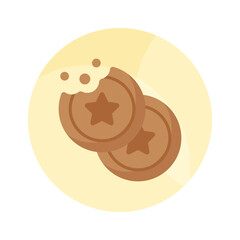 Delicious chocolate cookies in modern design style, easy to use and download