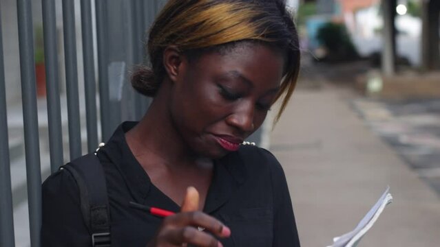 young student with mobile phone, happy.