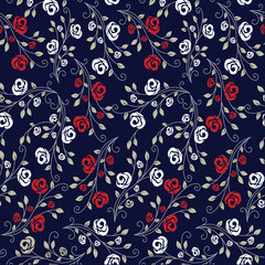 Fototapeta premium seamless vector flower design pattern on background
