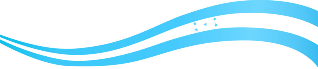 Honduras flag wave isolated on png or transparent background