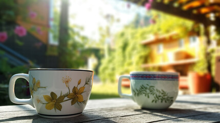 cup of tea HD 8K wallpaper Stock Photographic Image
