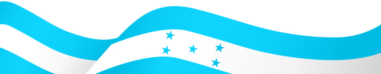 Honduras flag wave isolated on png or transparent background