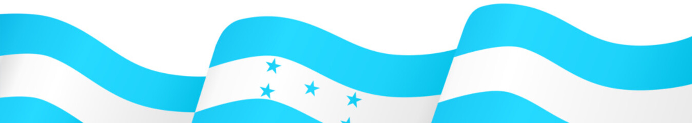 Honduras flag wave isolated on png or transparent background