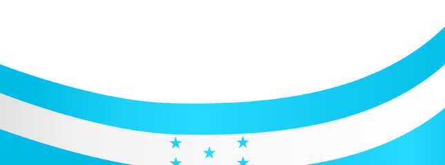 Honduras flag wave isolated on png or transparent background