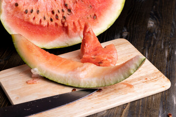 Ripe red watermelon for eating