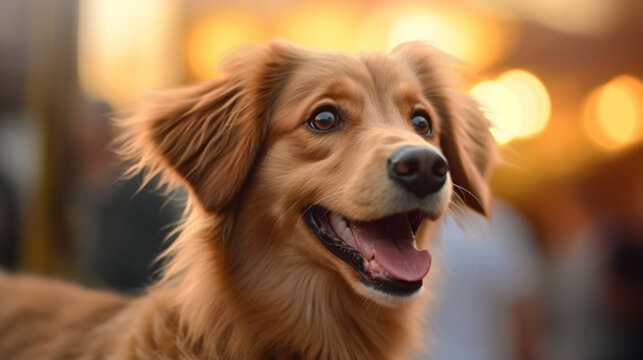 golden retriever dog HD 8K wallpaper Stock Photographic Image

