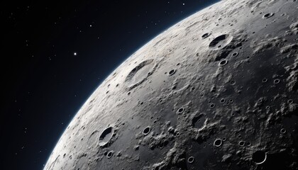 Moon Background. Futuristic Backdrop. Planet Wallpaper. Generative AI